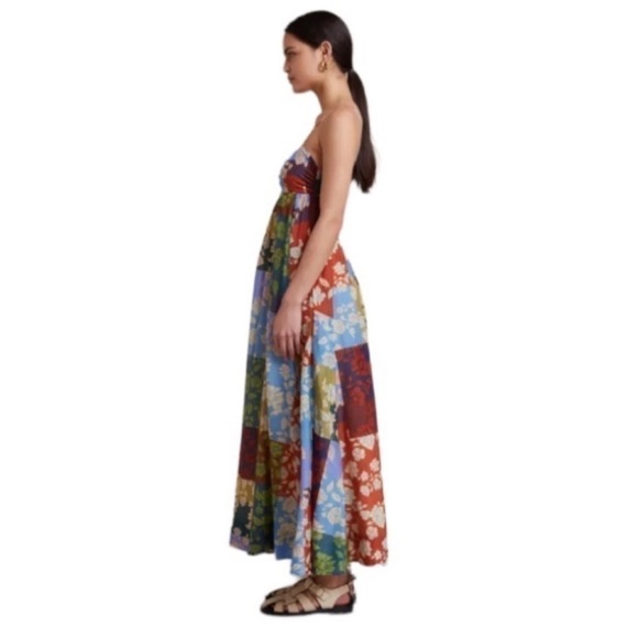 Bec & Bridge SZ 8 NWT Woodstock Patchwork Boho Cutout Cotton/Silk Maxi Dress - Picture 5 of 15
